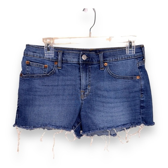 GAP SIZE 28 DARK DENIM CUTOFF SHORTS STRETCH CLASSIC WESTERN - Picture 1 of 7
